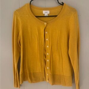 OLD NAVY Mustard Yellow Women's Cardigan Size S PETITE